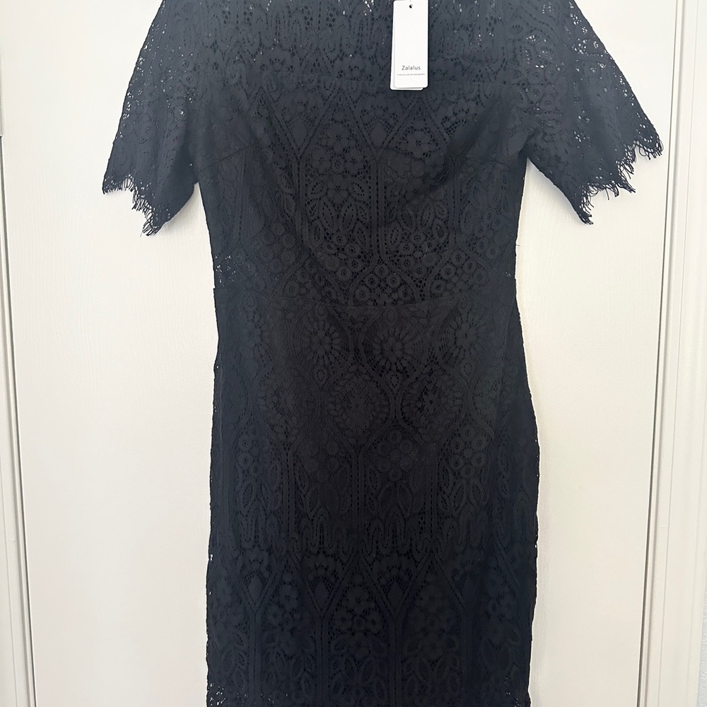 Black Lace Sheath Dress
